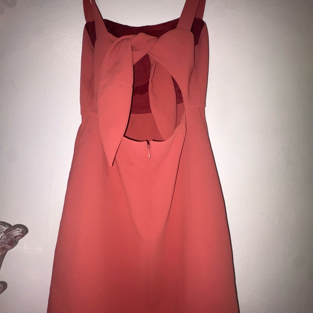 Wilfred Aritzia Rust Satin Mini Dress Size 4 🤎 Soft Luxury Minimal Chic - Picture 7 of 7
